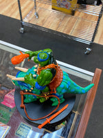 Cave Turtle Leo & Dingy Dino (Vintage TMNT Ninja Turtles, Playmates) COMPLETE - Bitz & Buttons