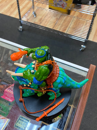 Cave Turtle Leo & Dingy Dino (Vintage TMNT Ninja Turtles, Playmates) COMPLETE - Bitz & Buttons