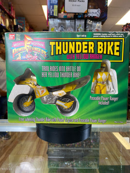 Thunder Bike with Yellow Ranger #2236 (Vintage MMPR Power Rangers, Bandai) NEW - Bitz & Buttons