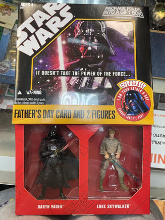 Darth Vader & Luke Skywalker Father's Day Card and 2 Figures set (Star Wars, Hasbro) SEALED - Bitz & Buttons