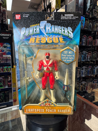 Lightspeed Rescue Red Ranger (Vintage MMPR Power Rangers, Bandai) SEALED - Bitz & Buttons