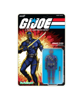 Cartoon Snake Eyes (Vintage Style GI Joe, Super7 Reaction+ ) - Bitz & Buttons