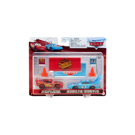 Lightning Mcqueen & The King (Pixar Cars, Mattel) - Bitz & Buttons