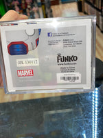 White Sticker Hot Topic Metallic Iron Patriot 24  (Funko Pop! Marvel) **PSA Graded 5**