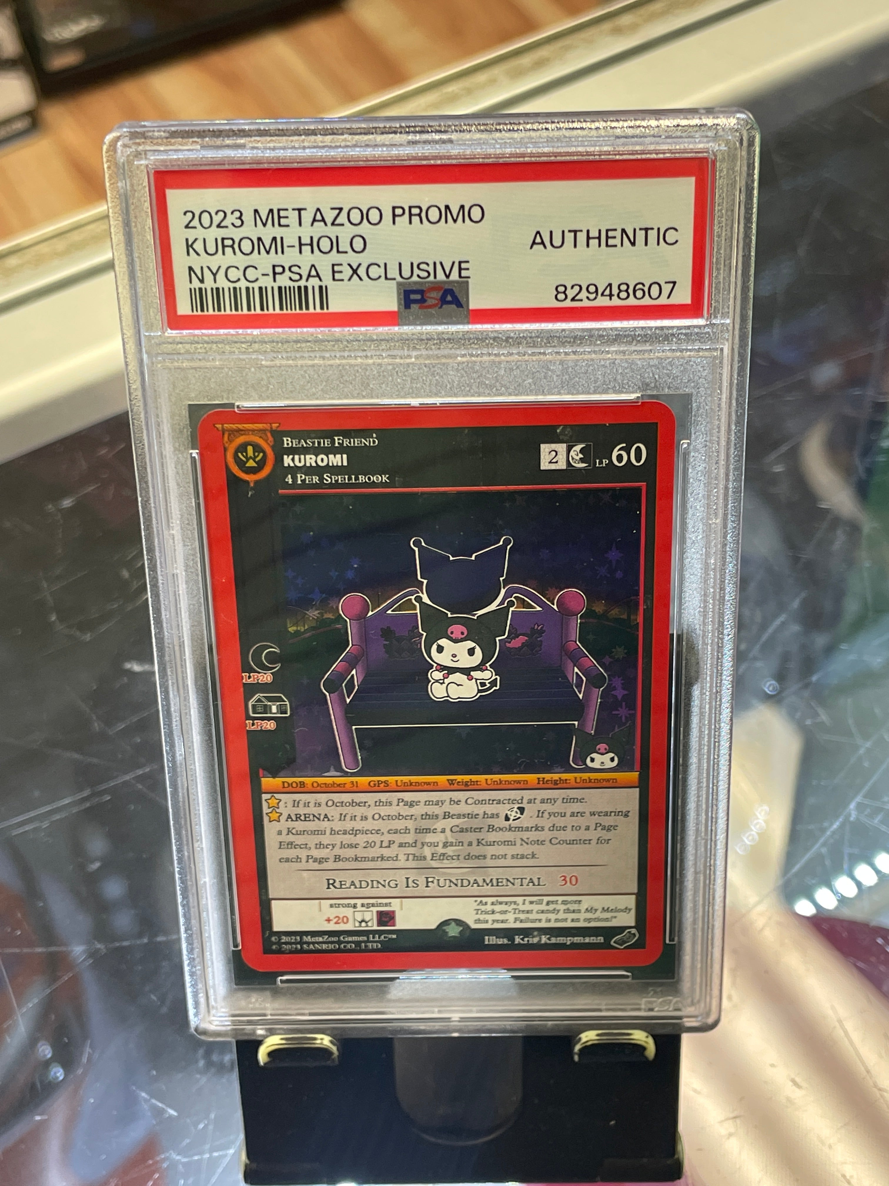 Kuromi Holo 2023 Promo (Metazoo, NYCC EXclusive) PSA| Bitz & Buttons Kuromi Holo 2023 Promo (Metazoo, NYCC EXclusive) PSA| Bitz & Buttons