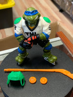 Slap Shot Leo 4409 (Vintage TMNT Ninja Turtles, Playmates) COMPLETE