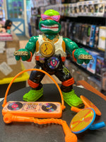 Rappin Mike 4410 (Vintage TMNT Ninja Turtles, Playmates) COMPLETE