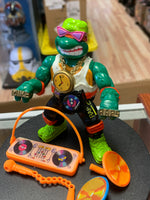 Rappin Mike 4410 (Vintage TMNT Ninja Turtles, Playmates) COMPLETE