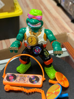 Rappin Mike 4410 (Vintage TMNT Ninja Turtles, Playmates) COMPLETE