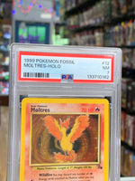 Moltres Holo Fossil 12/62 (Pokemon, Wizard) **PSA 7**