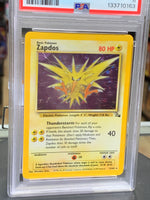 Zapdos Holo Fossil 15/62 (Pokemon, Wizard) **PSA 8**