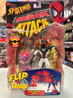 Web Catcher Spidey Flip ‘N Trap (Vintage Marvel Spider-Man Sneak Attack, Toybiz) WHITE VARIANT