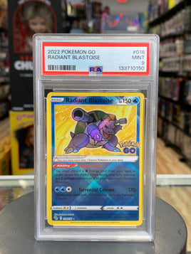 Radiant Blastoise Go 018/078 (Pokemon, Wizard) **PSA 9**