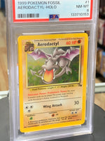 Aerodactyl Holo Fossil 1/62 (Pokemon, Wizard) **PSA 8**