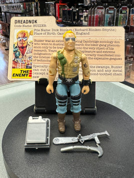 Dreadnok Buzzer with FileCard 0524 (Vintage GI Joe, Hasbro) Complete
