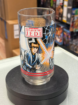 Return of the Jedi Luke & Vader Glass Cup (Vintage Star Wars, Burger King)