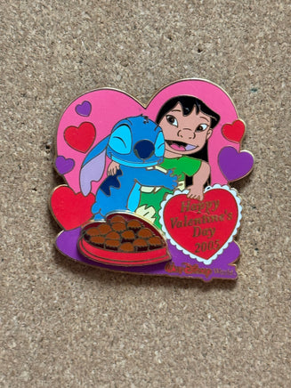 Valentines Day Lilo & Stitch (Walt Disney World, Pin Traders) - Bitz & Buttons