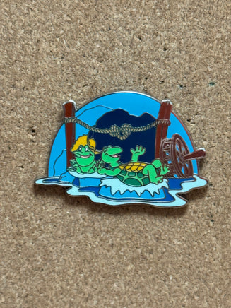 Bullfrog & Turtle Reveal & Conceal Spalsh Mountain (Walt Disney World, Pin Traders) - Bitz & Buttons