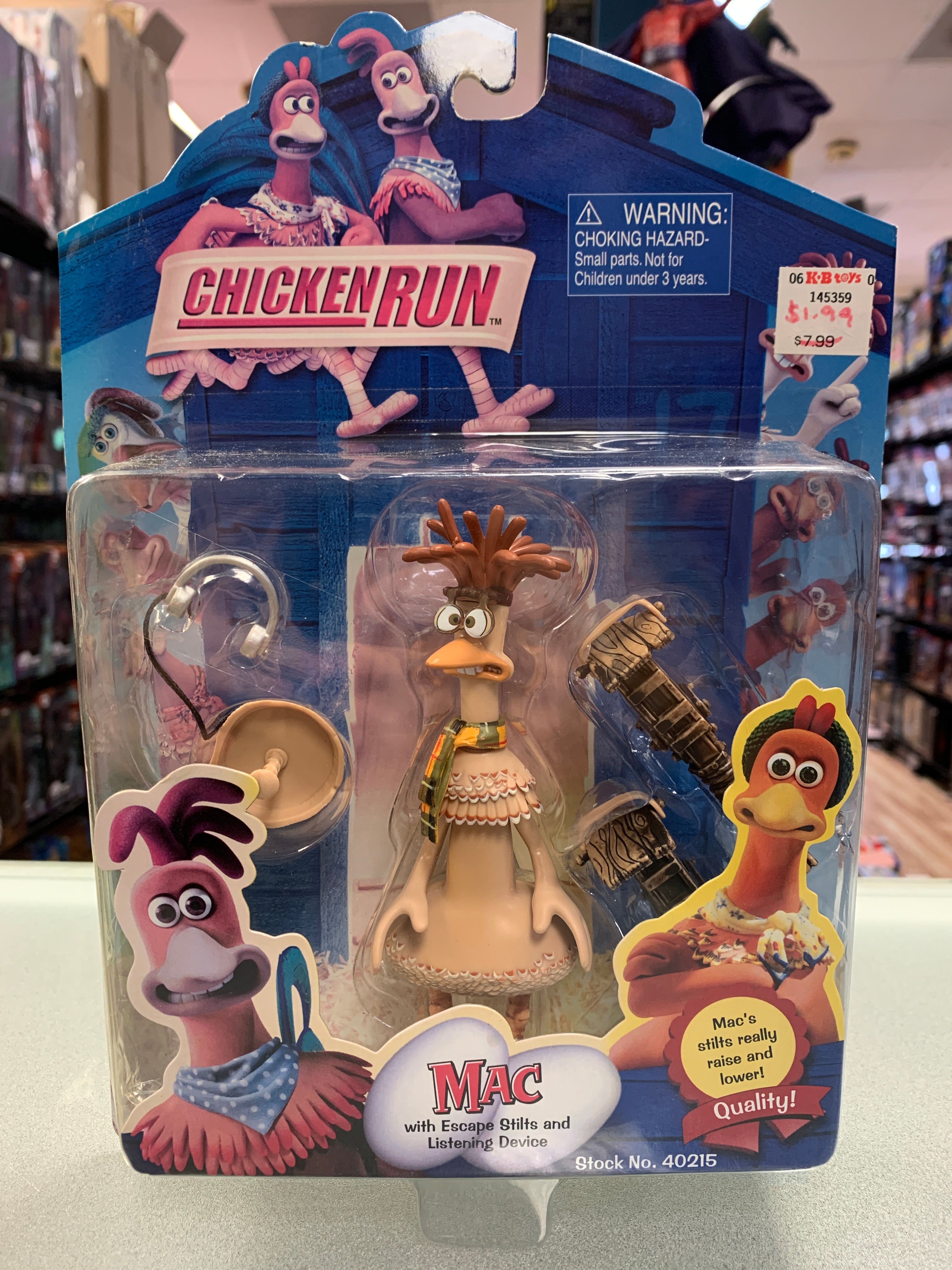 Mac with Escape Stilts (Vintage Chicken Run, Playmates