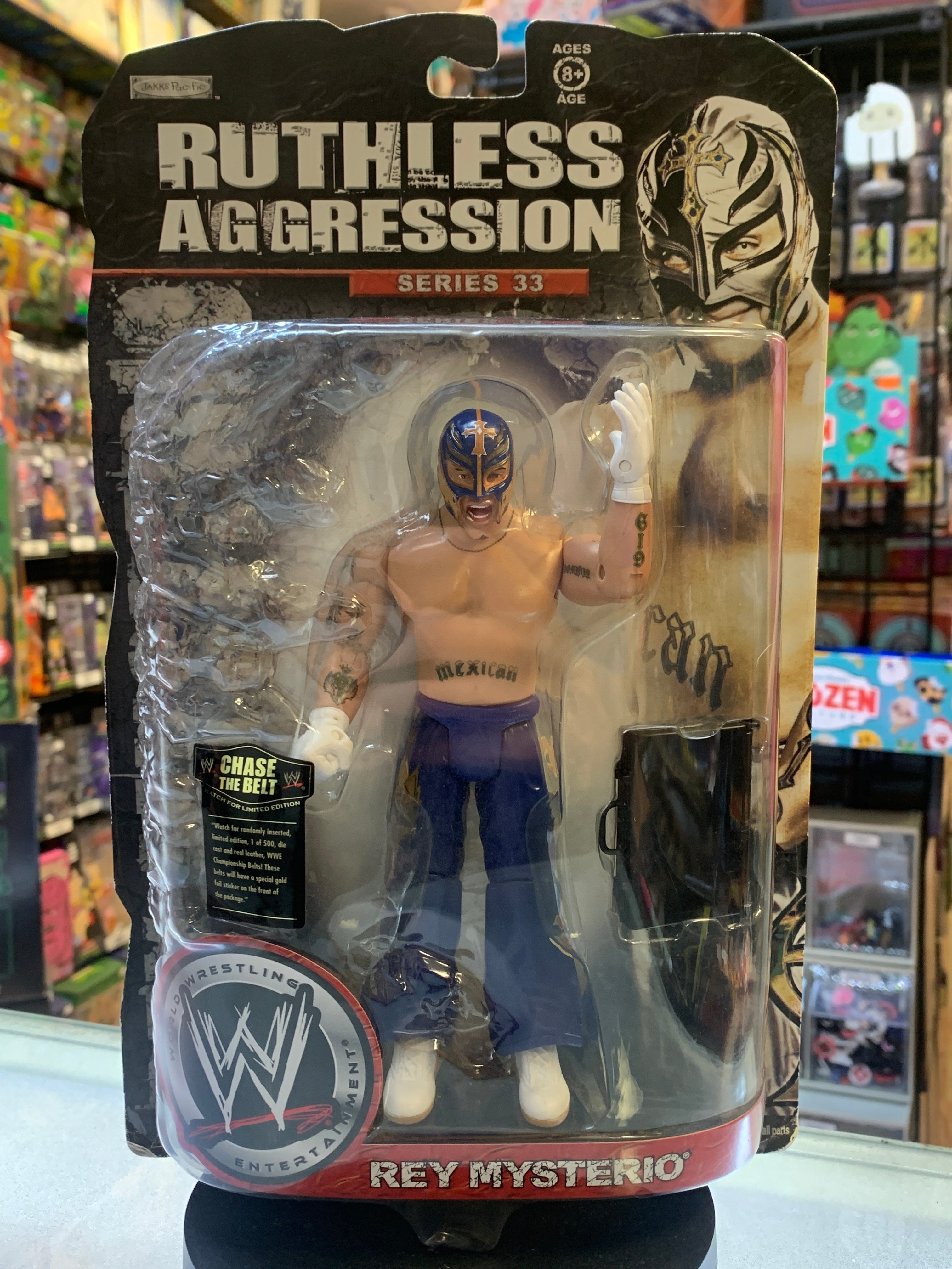 Rey Mysterio Chase-Gürtel Serie 33, blau (WWE Ruthless Aggression, Jakks  Pacific) | Bitz & Buttons