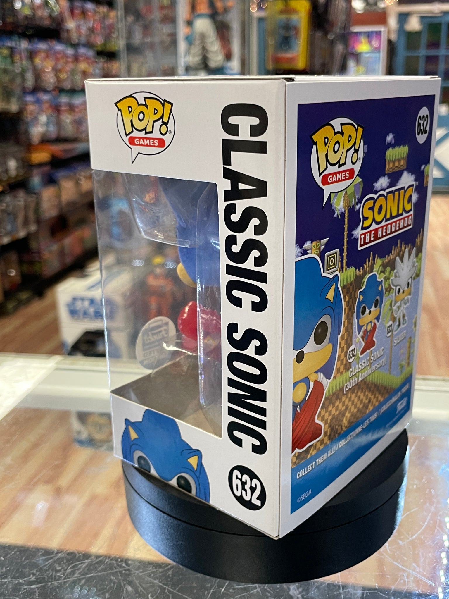 Classic Sonic (Flocked, Sonic the Hedgehog) 632 - Funko Shop Exclusive