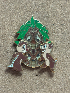Tiki Mask Chip & Dale  (Walt Disney World, Pin Traders) - Bitz & Buttons