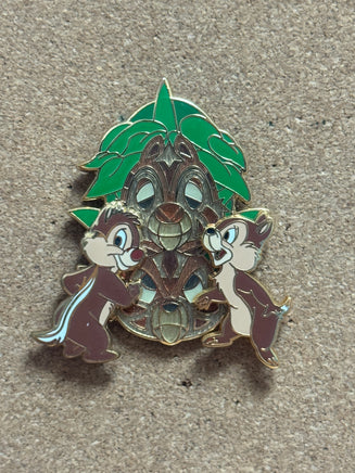 Tiki Mask Chip & Dale  (Walt Disney World, Pin Traders) - Bitz & Buttons