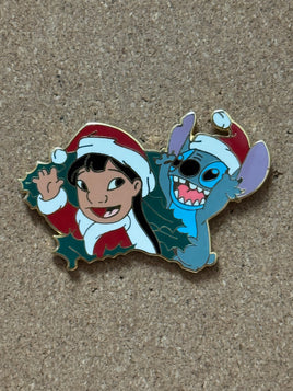 Christmas Wreath Lilo & Stitch (Walt Disney World, Pin Traders) - Bitz & Buttons