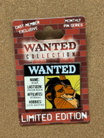 Wanted Lion King Scar (Walt Disney World, Pin Traders) - Bitz & Buttons