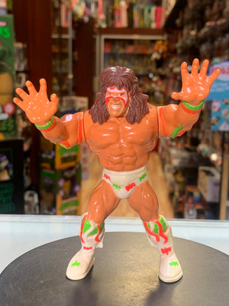 Ultimate Warrior Green/Pink Spot Shorts 5381(Vintage WWF WWE, Hasbro) - Bitz & Buttons