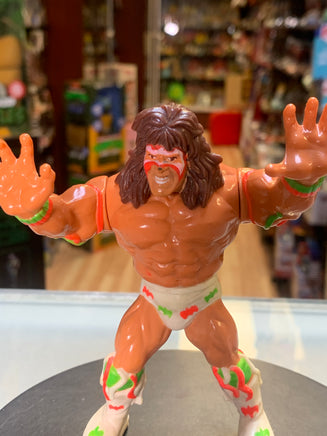 Ultimate Warrior Green/Pink Spot Shorts 5381(Vintage WWF WWE, Hasbro) - Bitz & Buttons