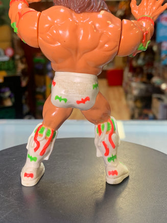 Ultimate Warrior Green/Pink Spot Shorts 5381(Vintage WWF WWE, Hasbro) - Bitz & Buttons