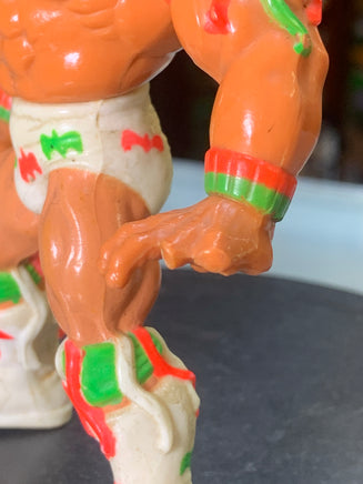 Ultimate Warrior Green/Pink Spot Shorts 5382(Vintage WWF WWE, Hasbro) - Bitz & Buttons