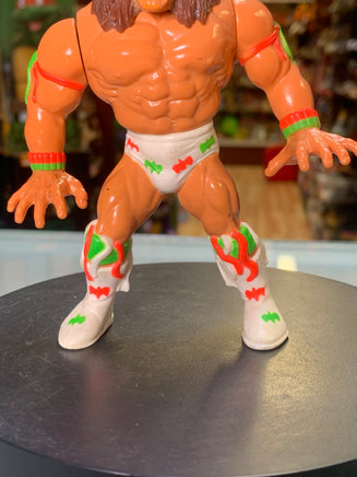 Ultimate Warrior Green/Pink Spot Shorts 5384 (Vintage WWF WWE, Hasbro) - Bitz & Buttons