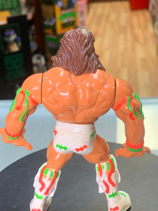 Ultimate Warrior Green/Pink Spot Shorts 5384 (Vintage WWF WWE, Hasbro) - Bitz & Buttons