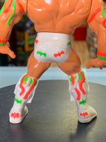 Ultimate Warrior Green/Pink Spot Shorts 5384 (Vintage WWF WWE, Hasbro) - Bitz & Buttons