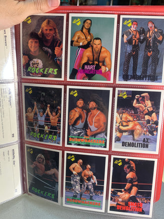 WF Wrestling Card Collector’s Album WITH Cards (Vintage WWF, TitanSports) - Bitz & Buttons