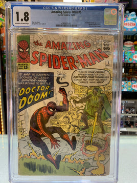 Amazing Spider-Man Nr. 5 „Doctor Doom“ (Marvel Comics Spider-Man) *CGC-Bewertung 1,8**