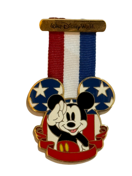 Mickey Mouse Americana Ribbon Pin (Walt Disney World, Pin Traders)