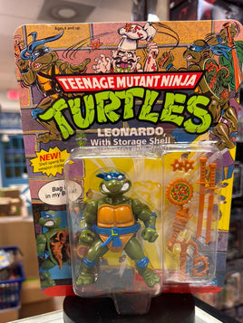 Storage Shell Leonardo 0122 (Vintage TMNT Ninja Turtles, Playmates) Sealed