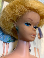 Bubble Cut Blonde Barbie 1963 with Box (Vintage Barbie, Mattel) **UNUSED CONTENTS**