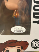 Woody signed by signed John Morris(Funko,Toy Story) *JSA*