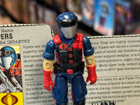 Cobra Infantry with File Card 3760 (Vintage GI Joe, Hasbro) COMPLETE