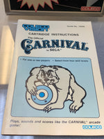 Carnival with Box (Coleco ColecoVision, Video Game) Tested Working