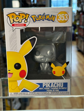 Silver Pikachu #353 (Funko Pop, Pokemon) - Bitz & Buttons
