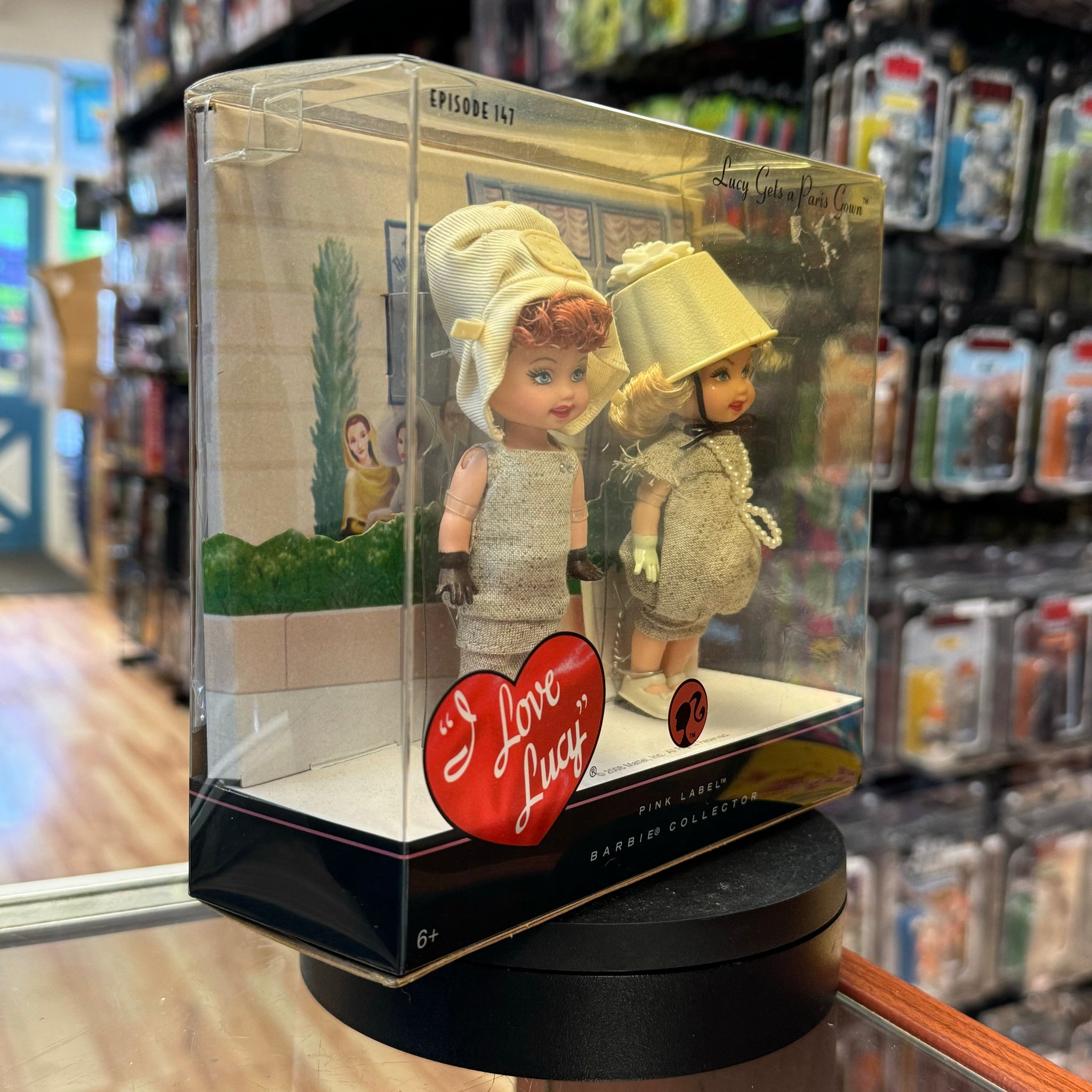 Lucy Gets a Paris Gown 2 Pack N2690 I love Lucy Barbie Mattel Sealed Bitz Buttons