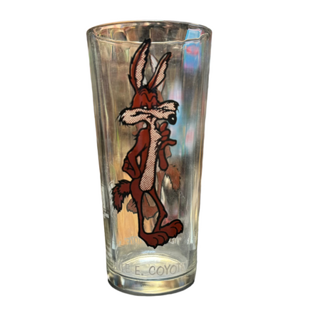 Wile E Coyote Portrait (Vintage Glass, Looney Tunes) - Bitz & Buttons