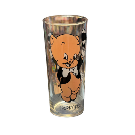Porky Pig Portrait (Vintage Happy Meal Glasses, Looney Tunes) - Bitz & Buttons
