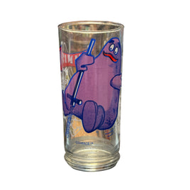 Grimmace on Pogo (Vintage Happy Meal Glasses, McDonalds)