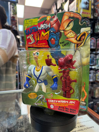Defender of Earth Earthworm Jim (Playmates, Vintage Earthword Jim) SEALED - Bitz & Buttons